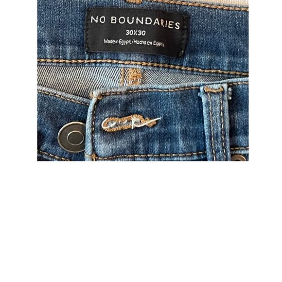 No Boundaries Blue Distressed Jeans Mens 30x30 - Picture 3 of 3